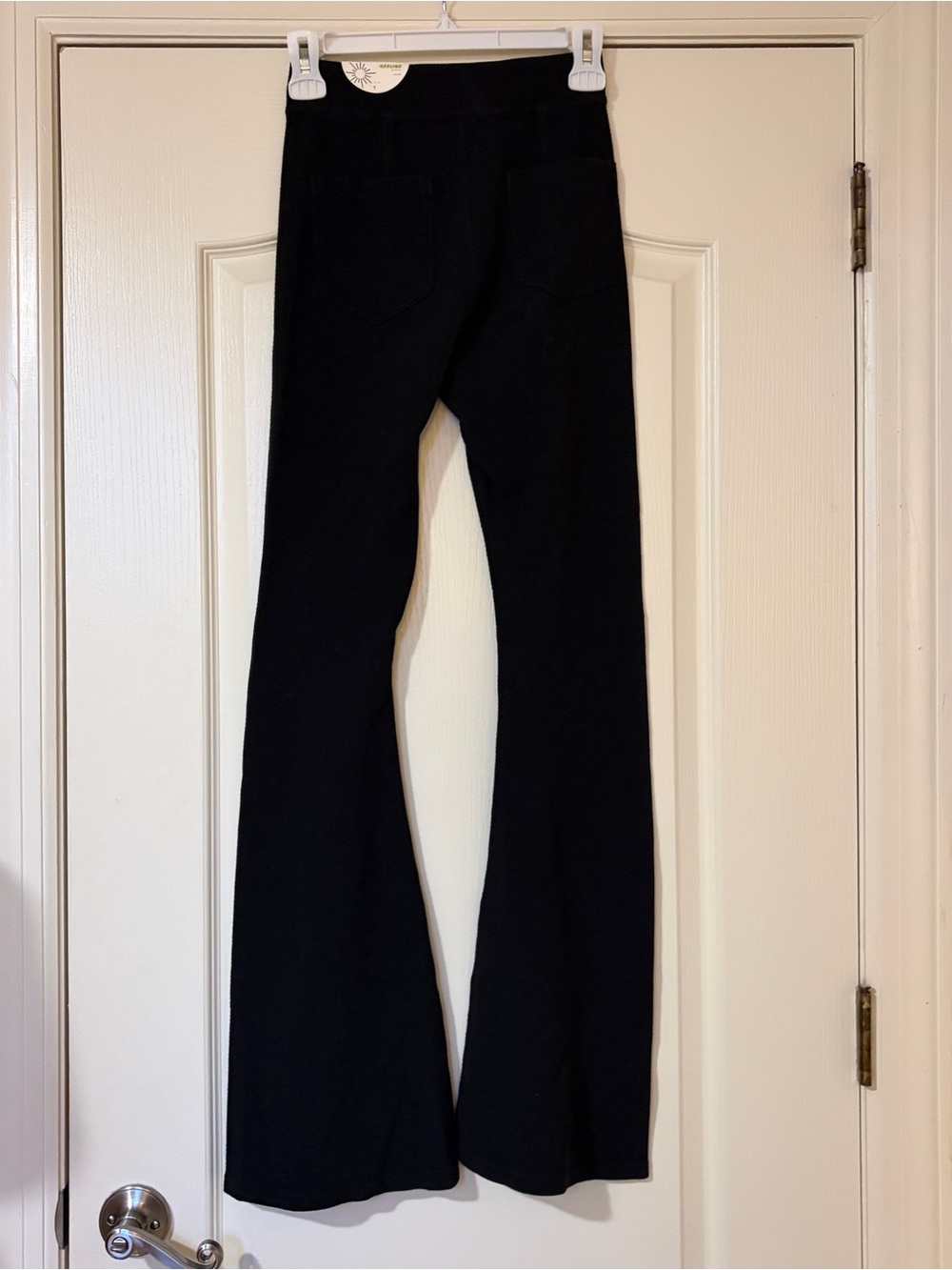 Black Women's Flared Leggings - Classic High-Rise Style
